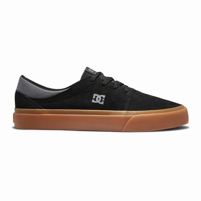 DC Trase Suede Men's Black/Grey Sneakers Australia UZB-896